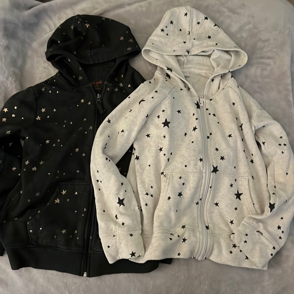 2 Cat & Jack zip up sweatshirts